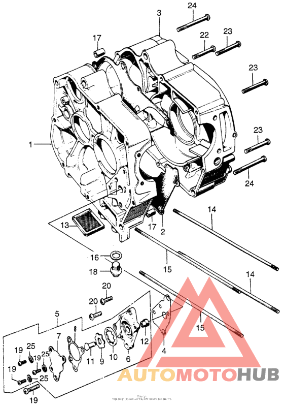 Crankcase + oil pump