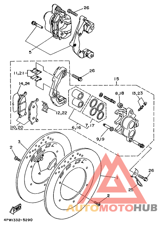 Front brake. caliper