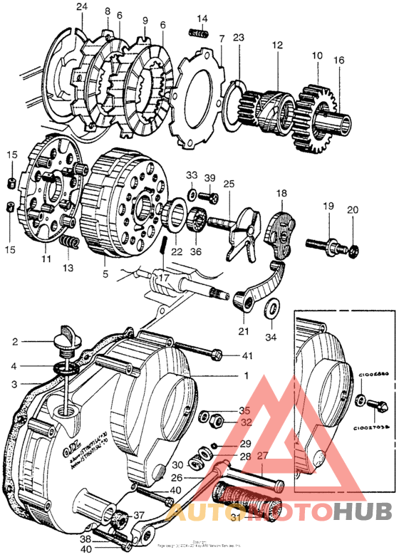Clutch + right crankcase cover