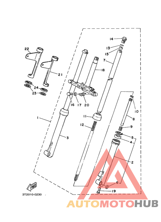 Front fork assy(ur silv