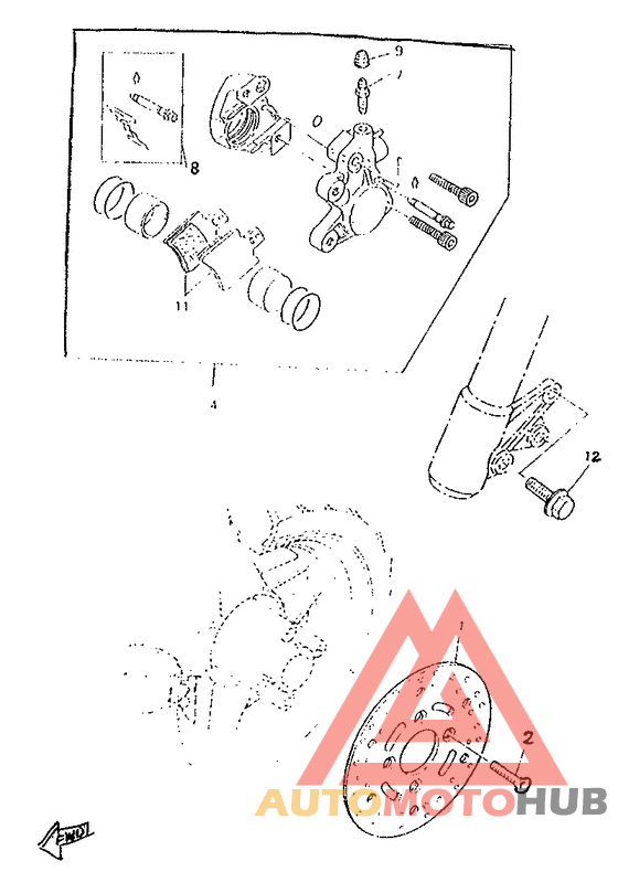 Front brake. caliper