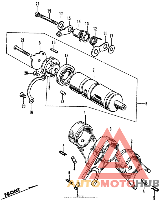 Gearshift fork + drum