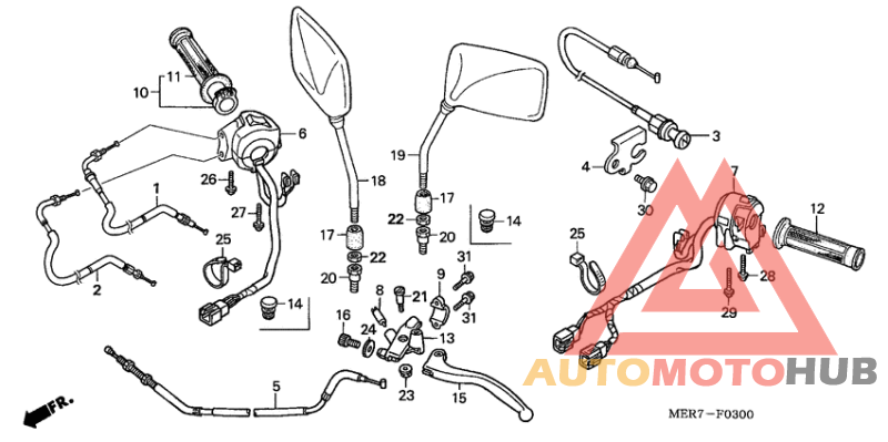 Handle lever/switch/cable
