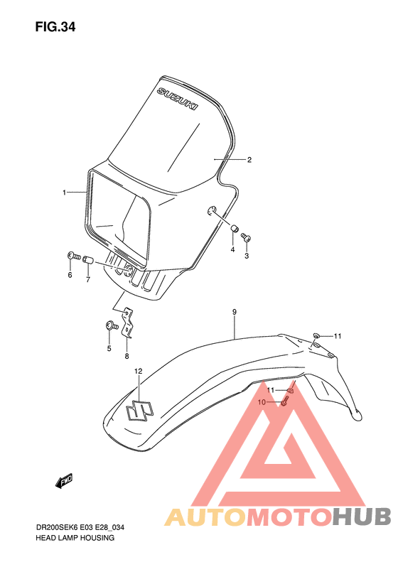 Headlamp cover  front fender