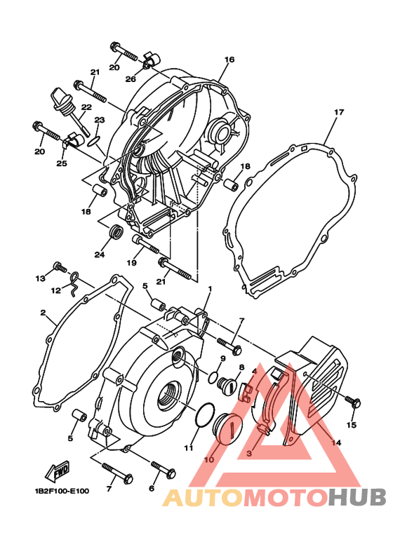 Crankcase cover ass`y  (v