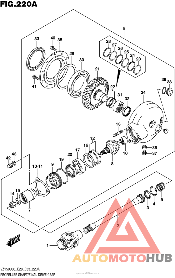 Propeller Shaft/final Drive Gear
