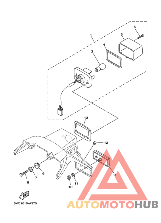 Габаритный задний фонарь