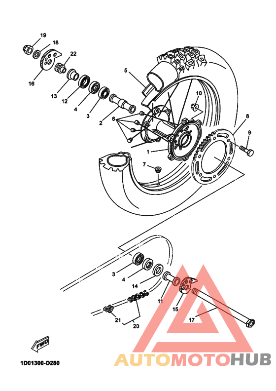 Rear wheel complete assy