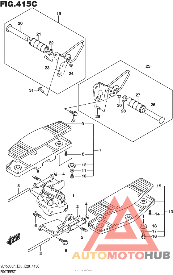 Footrest (Vl1500Bl7 E33)