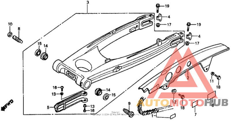 Swingarm + chain case