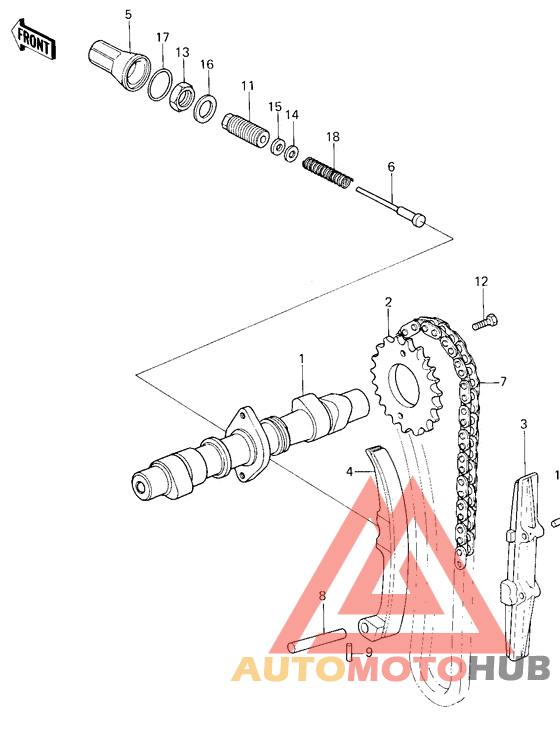 Camshaft/chain/tensioner