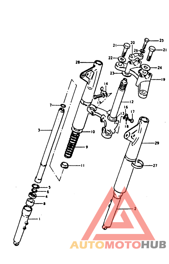 Вилка передней оси