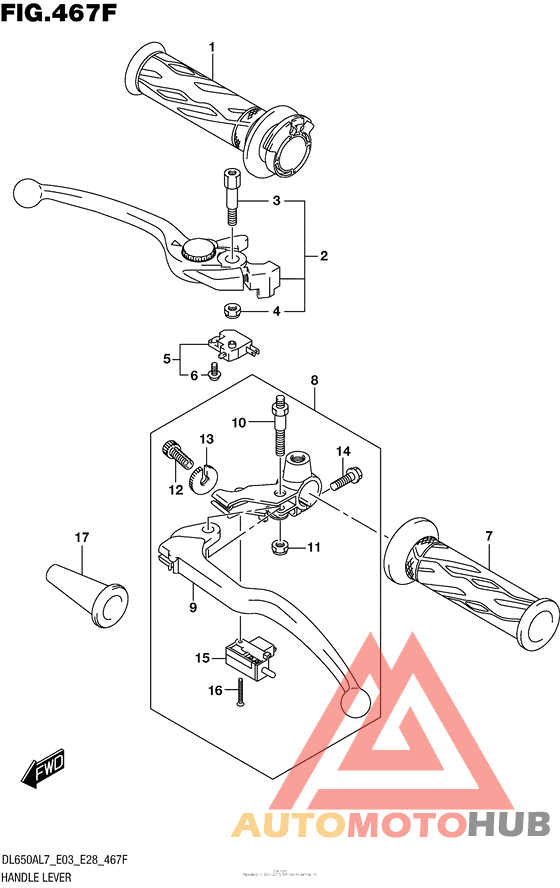 Handle Lever (Dl650Xal7 E33)