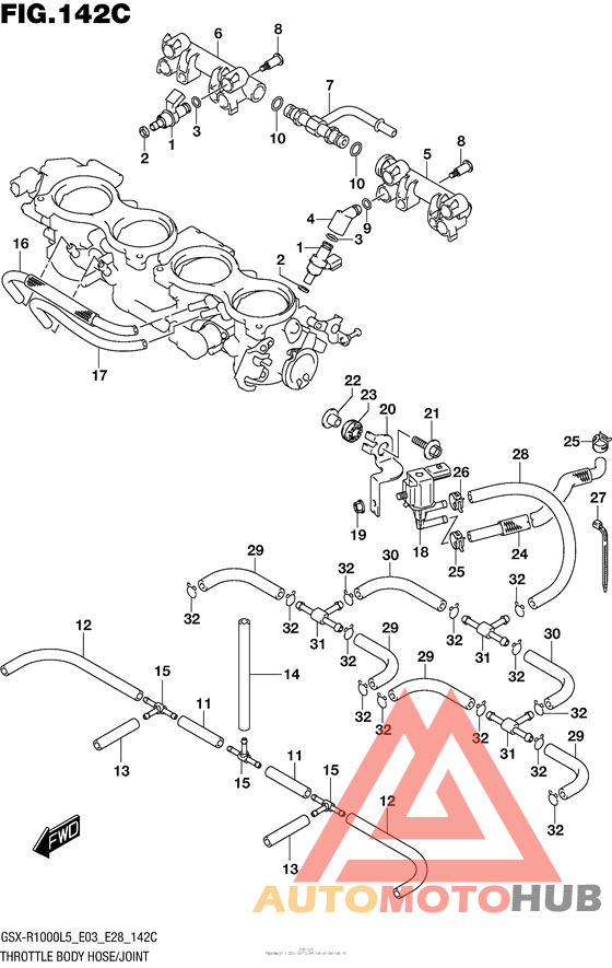 Throttle Body Hose/joint (Gsx-R1000L5 E33)