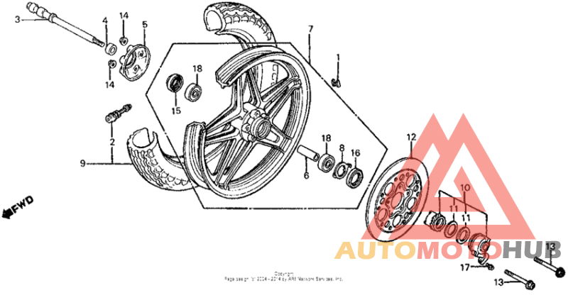 Переднее колесо