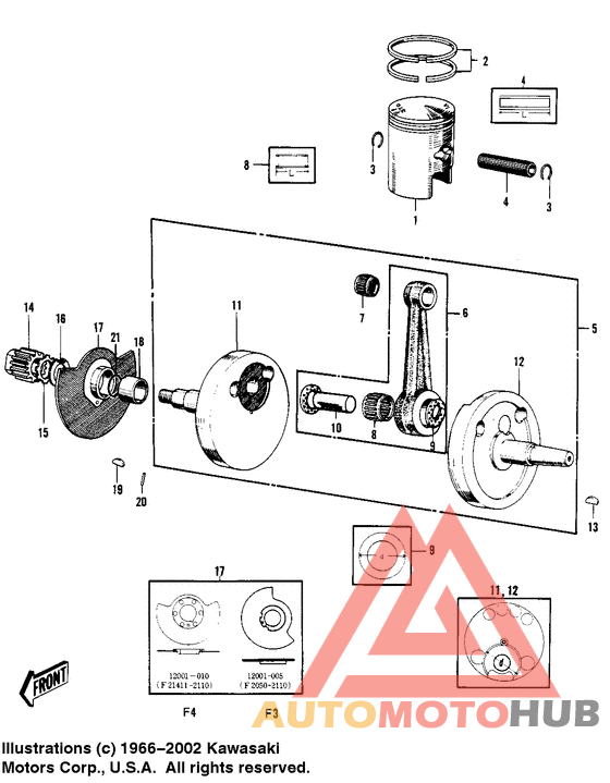 Crankshaft/piston/rotary valve
