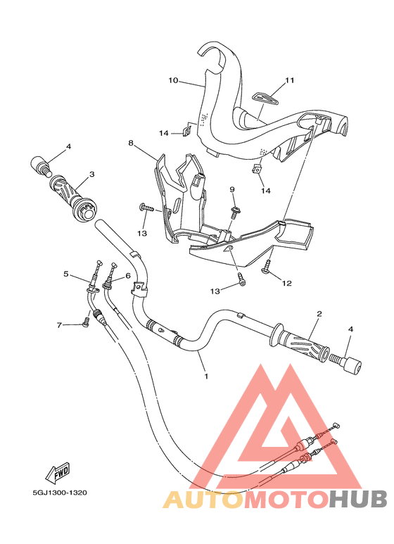 Steering handle & cable