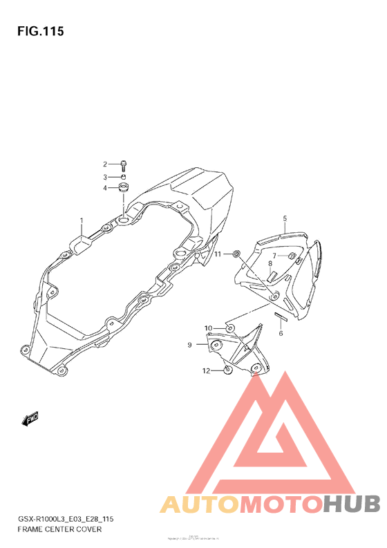 Frame Center Cover (Gsx-R1000L3 E28)