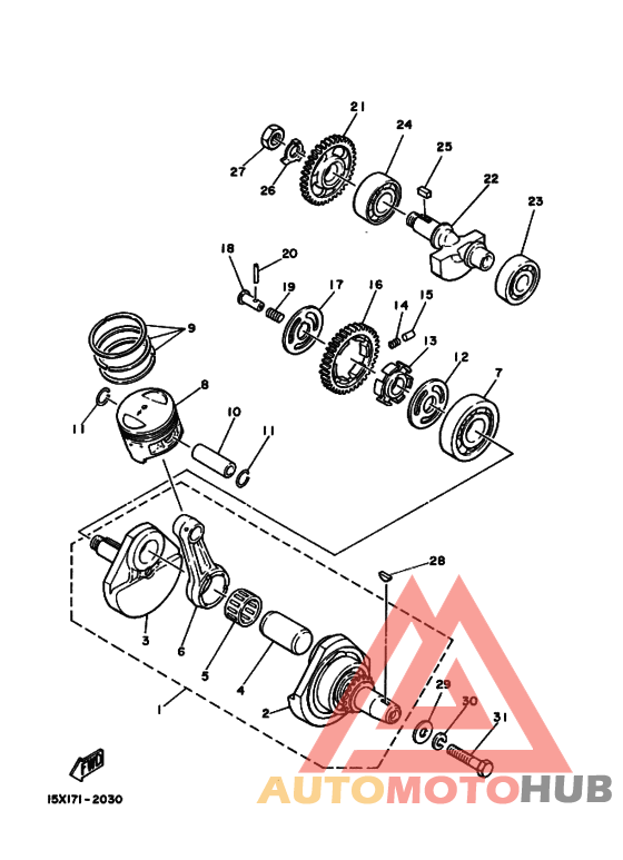 Коленчатый вал и Поршень
