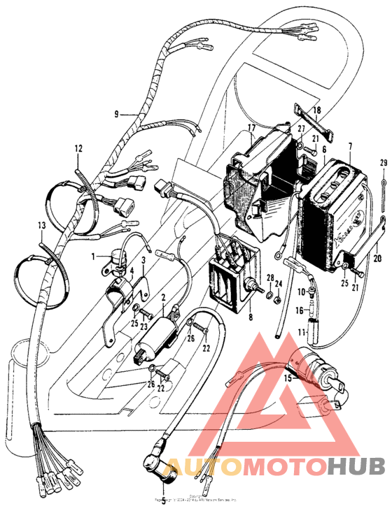 Wire harness + battery