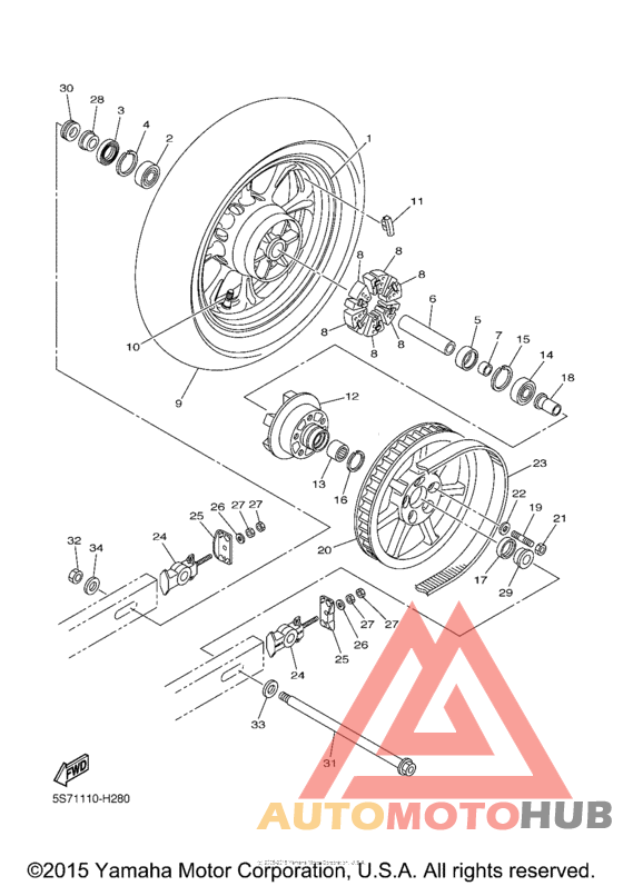 Переднее колесо