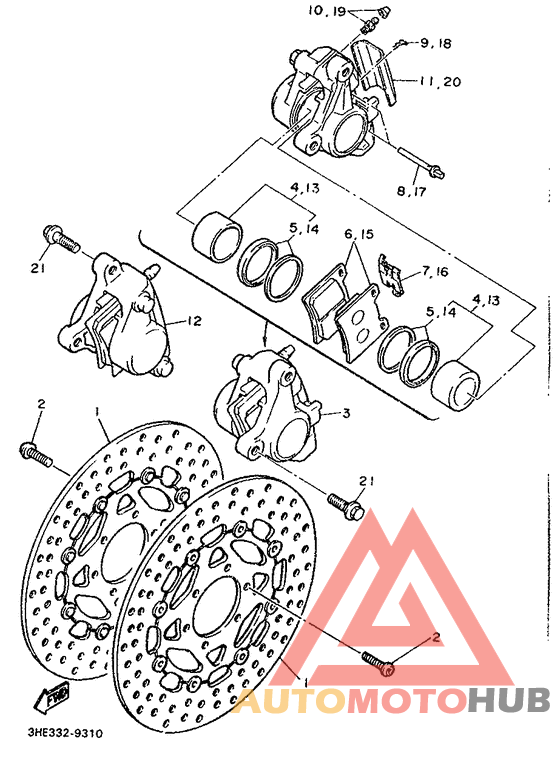 Front brake. caliper