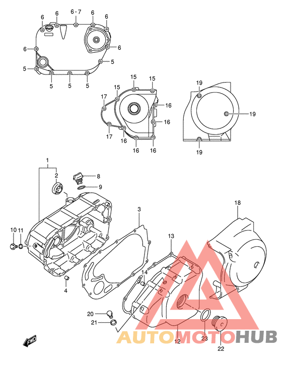 Crankcase cover ass`y  (v