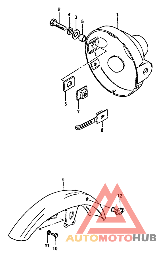 Headlamp housing - front fender