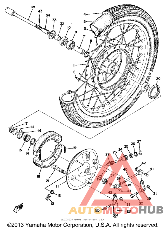 Переднее колесо