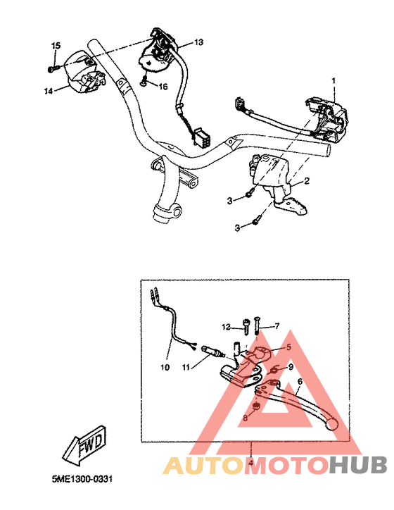 Handle switch. lever