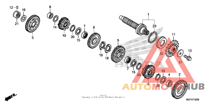Transmission (ctx700nd) (countershaft)