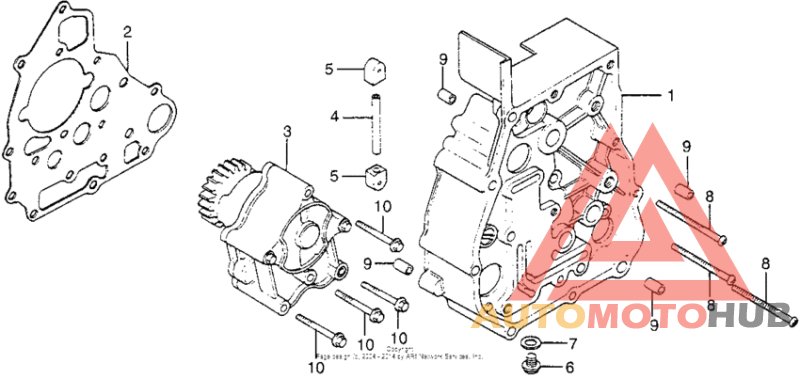 Oil pump + left side cover