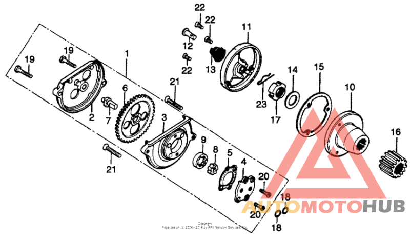 Oil pump + oil filter rotor