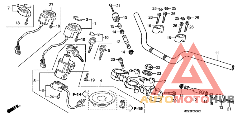 Handle pipe/top bridge