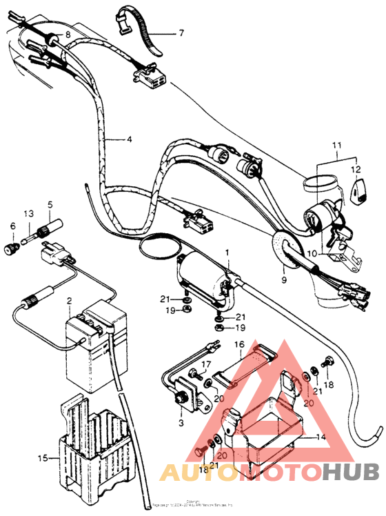 Wire harness + battery