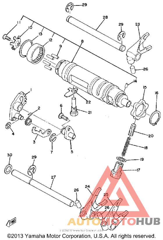 Shift shaft pedal