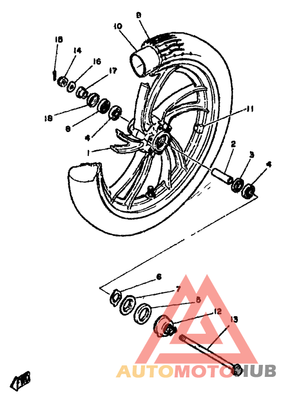 Переднее колесо