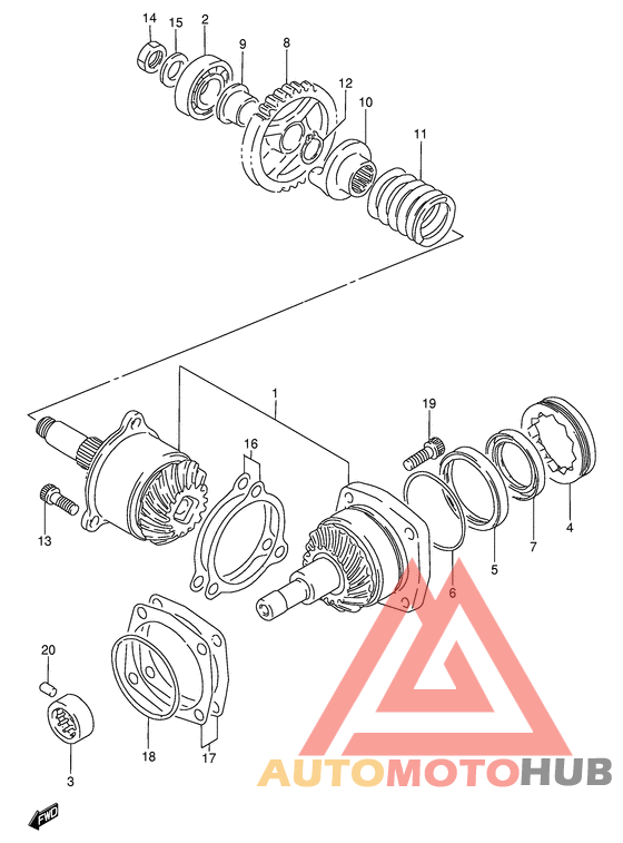 Secondary drive gear