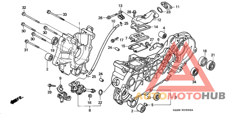 Crankcase/oil pump