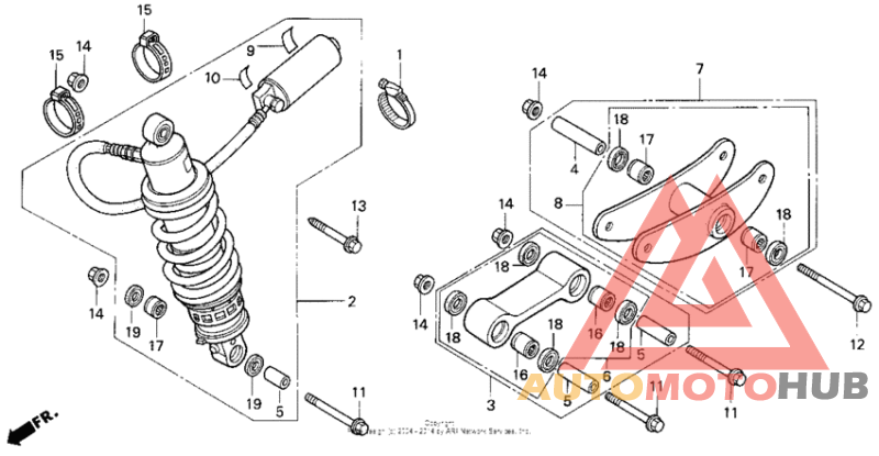 F2 f3 rear shock absorber 94-96