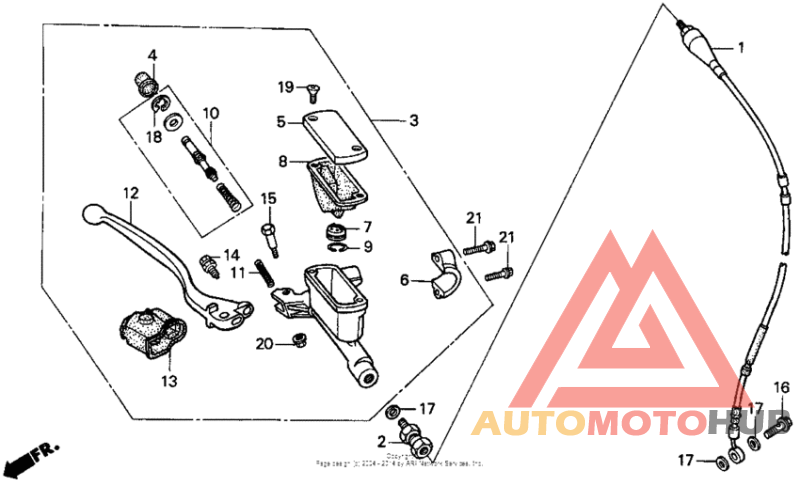 Fr. brake master cyl. 90-91