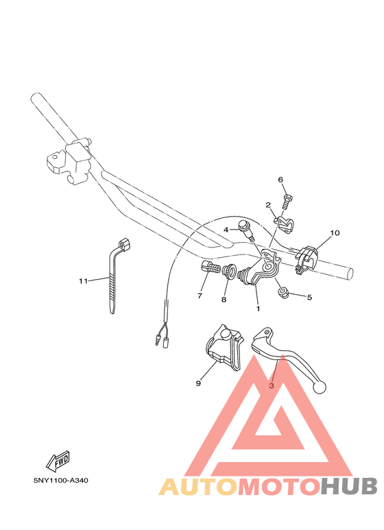 Handle switch. lever