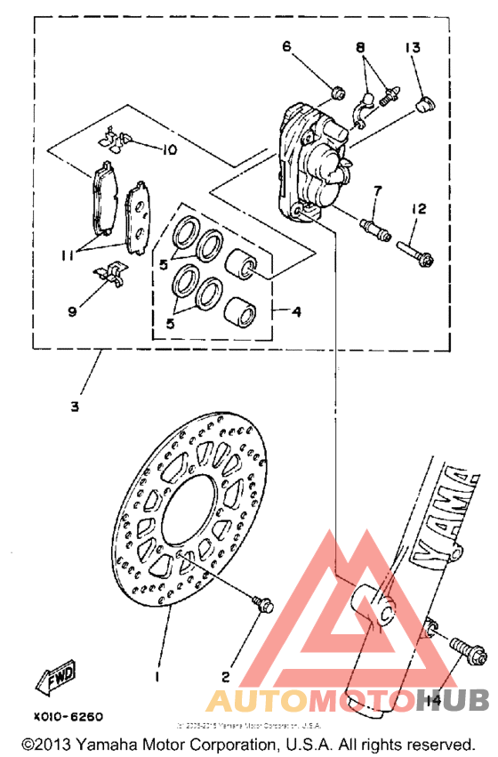 Front brake-caliper
