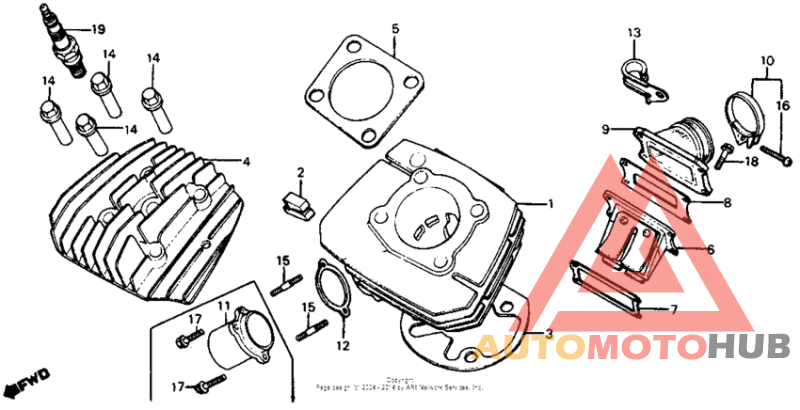 Cylinder + cylinder head 80-82