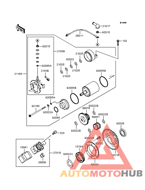Starter motor/starter clutch