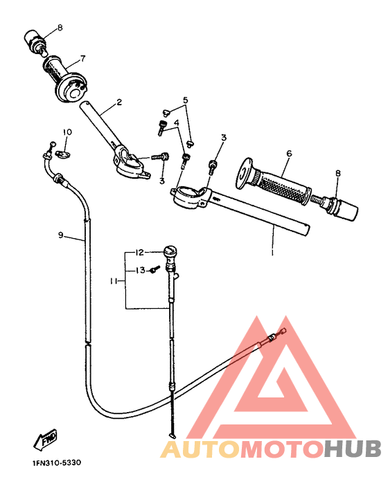 Steering handle. cable