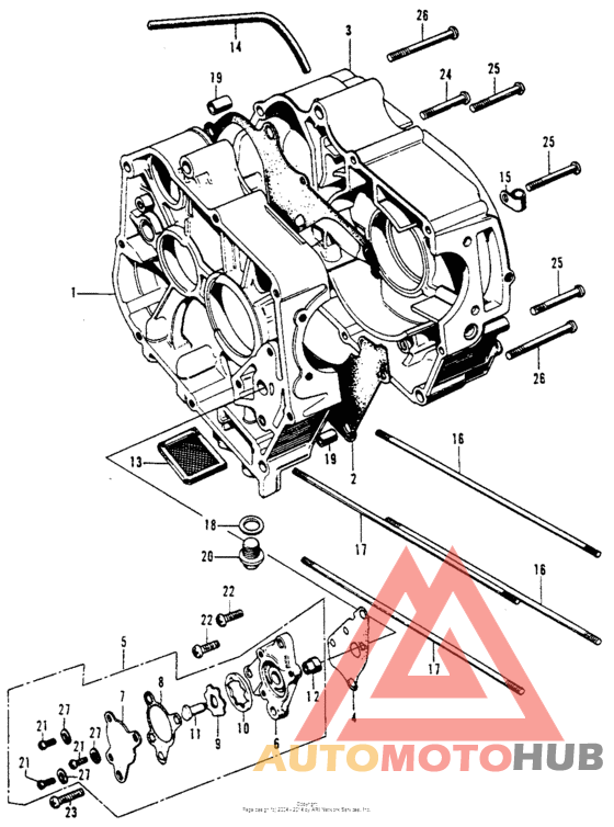 Crankcase + oil pump