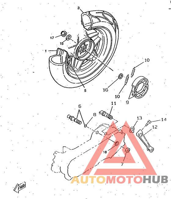 Переднее колесо
