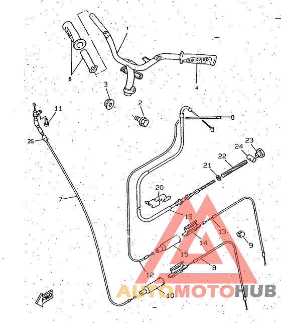 Steering handle. cable