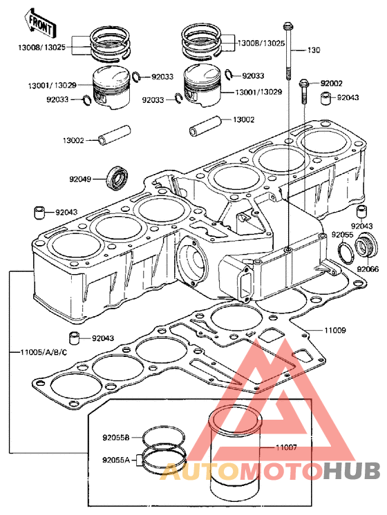 Cylinder/pistons